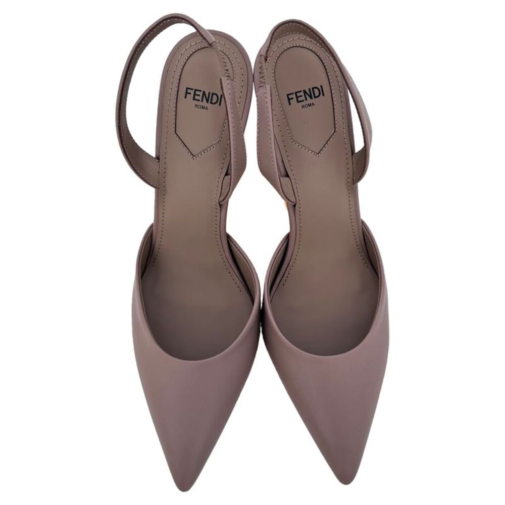 Fendi Fendi First Slingback Pumps in Beige Calf Leather - Picture 4 of 12